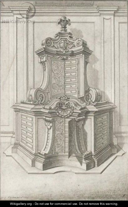 Design For A Medal Cabinet - Johann Jacob Schubler