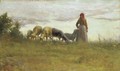 Pecore Al Pascolo - Adolfo Tommasi