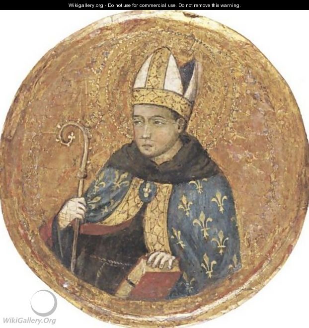Saint Louis Of Toulouse - (after) Simone Martini