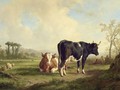 Shepherd With His Herd - Jacques-Raymond Brascassat