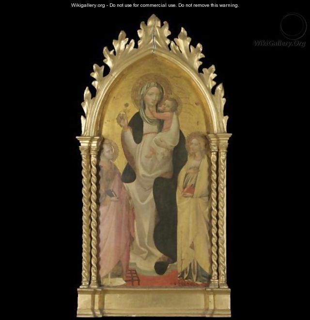 The Madonna And Child With Saints Lawrence And Anastasia - Giovanni del Ponte (also known as Giovanni di Marco)