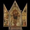 Triptych The Coronation Of The Virgin With Saints - Italian Unknown Master