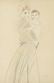 A Young Woman And Her Child - Paul Cesar Helleu