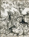 St. George On Horseback Slaying The Dragon - Lucas The Elder Cranach