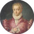 Portrait Of A Girl, Half Length, Wearing A Pink Dress With A White Ruff - (after) Tranquillo Cremona