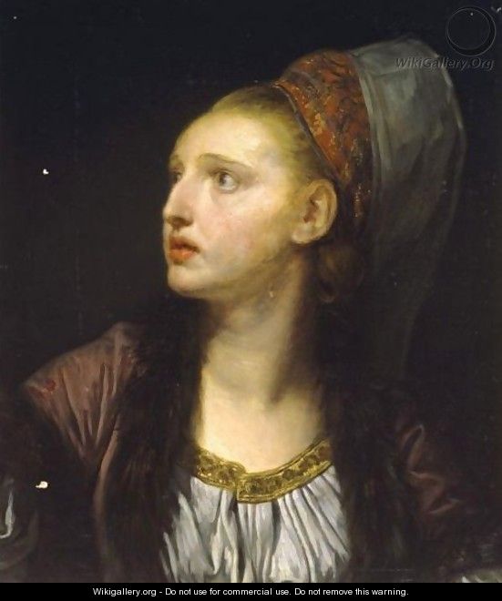 Portrait Of An Actress As Roxanne In Bazajet - Jean Baptiste Greuze
