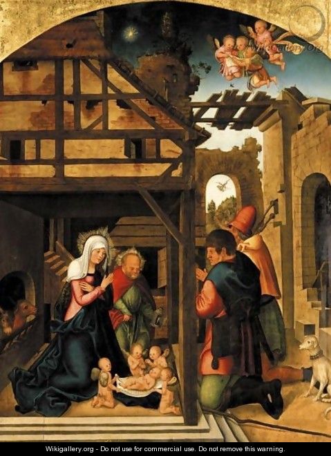 The Adoration Of The Shepherds - (after) Lucas The Elder Cranach