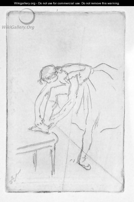 Danseuse Mettant Son Chausson - Edgar Degas
