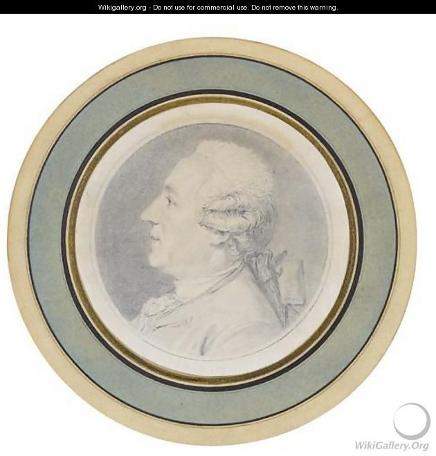 Portrait Presume Du Graveur Nicolas Cochin - Augustin de Saint-Aubin