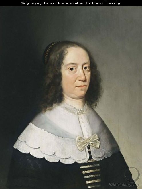 A Portrait Of A Lady, Said To Be Anna Van Briegsen (Briccsen) - Jan Jansz. Westerbaen