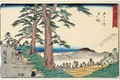 Gojyusan Tsugi No Uchi Totsuka. Totsuka, Un Des Cinquante-Trois Relais De La Route Du Tokaido Dessin Preparatoire Et Estampe Correspondante - Utagawa or Ando Hiroshige