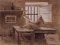 Hubert Robert In His Cell In The Prison Of St. Lazare - Hubert Robert