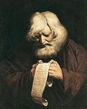 Old Man Reading A Ballad - (after) Sir Joshua Reynolds