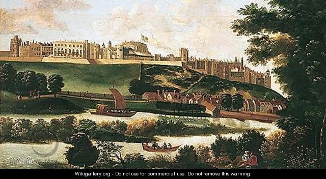 View Of Windsor Castle From The Thames - (after) Hendrick Danckerts