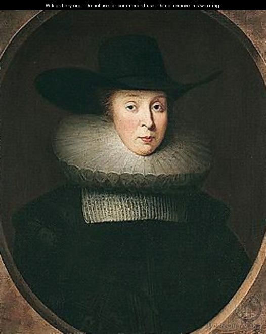 Portrait Of Lady Robinson - (after) Johnson, Cornelius I
