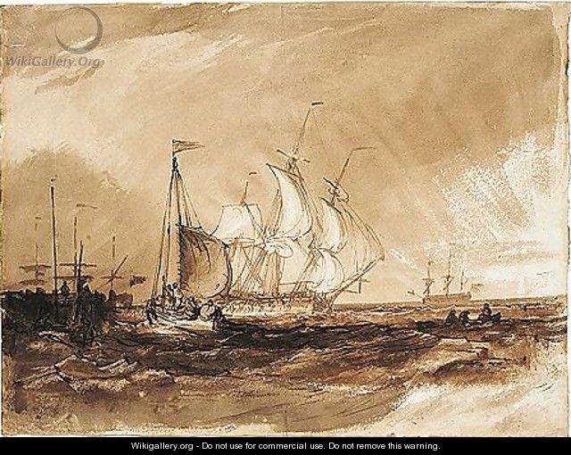 Shipping Off The Coast - Joseph Mallord William Turner