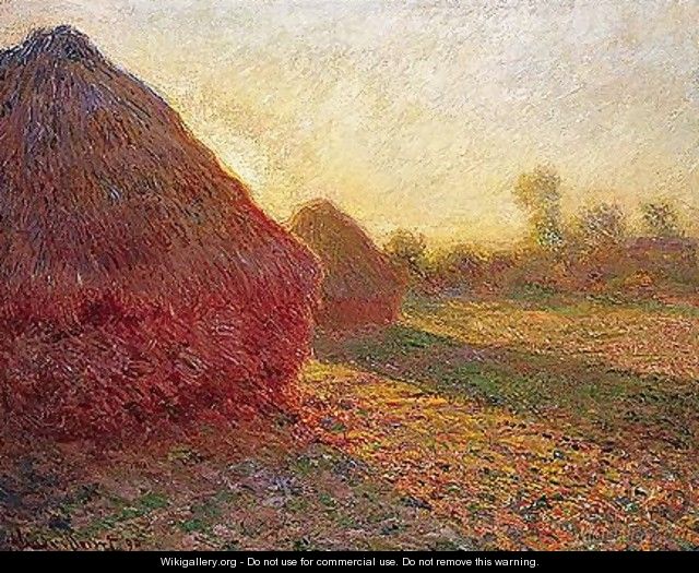 Meules, Derniers Rayons De Soleil - Claude Oscar Monet