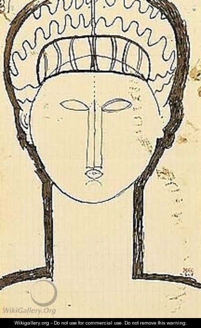 Taete et Epaules de face - Amedeo Modigliani