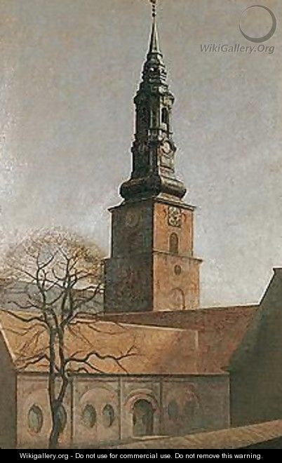S. Petri Kirke, Set Fra Larslejstraede (St. Petri Church, Copenhagen) - Vilhelm Hammershoi