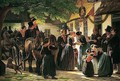 Et Brudepars Hjemkomst Fra Kirken, Amager (The Newly-weds' Return) - Johann Julius Exner