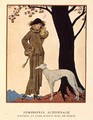 Autumnal Symphony, afternoon coat and dress by Worth - Georges Barbier