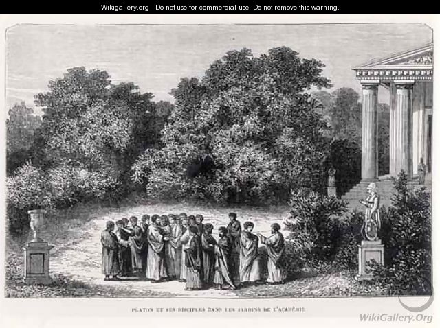Plato (c.427-c.348 BC) and his Disciples in the Garden of the Academy - (after) Bar, Alexandre de