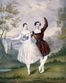 Fanny Cerrito (1817-1909) and Sigr. Guerra, in the favourite ballet of `Le Lac des Fees' - (after) Barnard, Philip