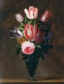 Flowers in a vase - Johannes Antonius van der Baren