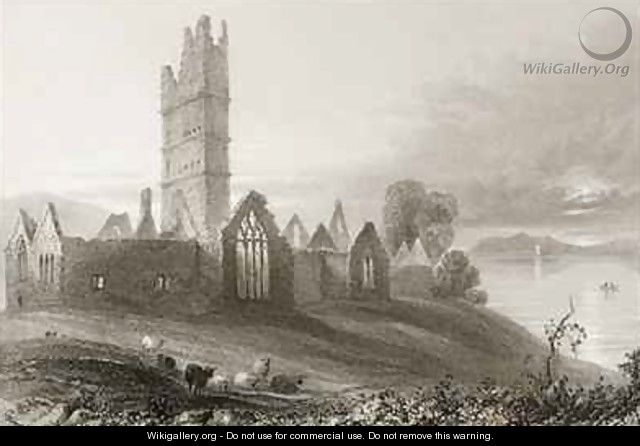 Moyne Abbey, County Mayo, Ireland - (after) Bartlett, William Henry
