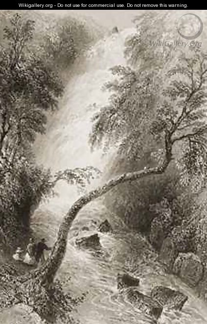 Turc Waterfall, County Killarney, Ireland - (after) Bartlett, William Henry