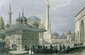 Fountain and Square of St. Sophia, Istanbul - (after) Bartlett, William Henry