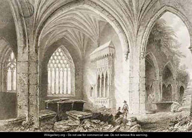 Interior of Holycross Abbey, County Tipperary, Ireland - (after) Bartlett, William Henry