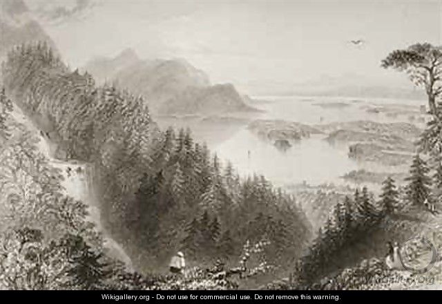 Lower and Turk Lakes, County Killarney, Ireland - (after) Bartlett, William Henry