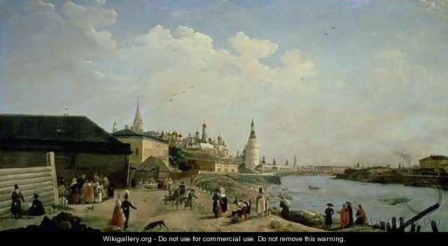 View of the Kremlin from the Kamenniy Bridge, Moscow - Gerard de la Barthe