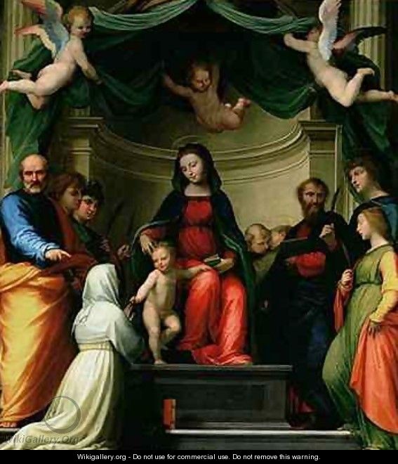 The Mystic Marriage of St. Catherine of Siena with Saints - Fra (Baccio della Porta) Bartolommeo