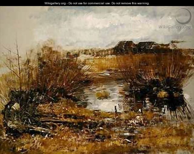 Waterhole with Willow Shrubs - Paul Baum