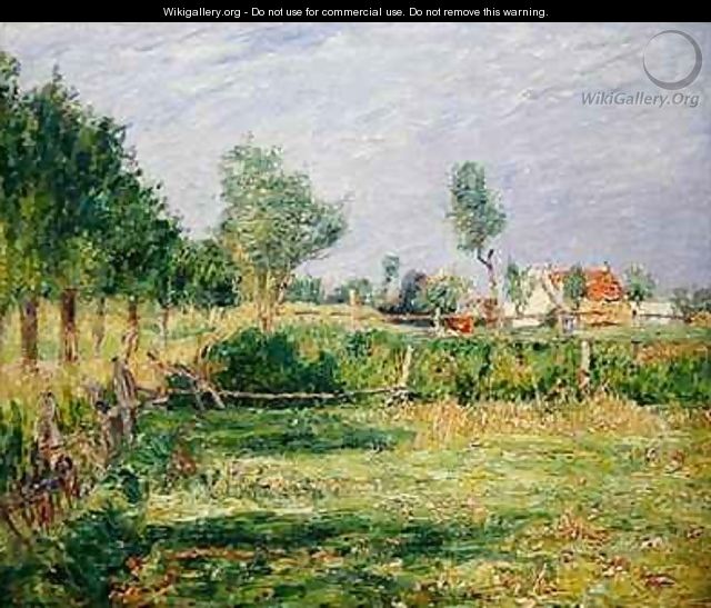 Holland, Landscape with Farmhouses behind Gardens - Paul Baum