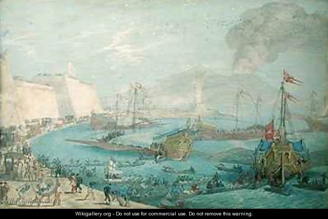 View of the Port of Naples - Johann Wilhelm Baur