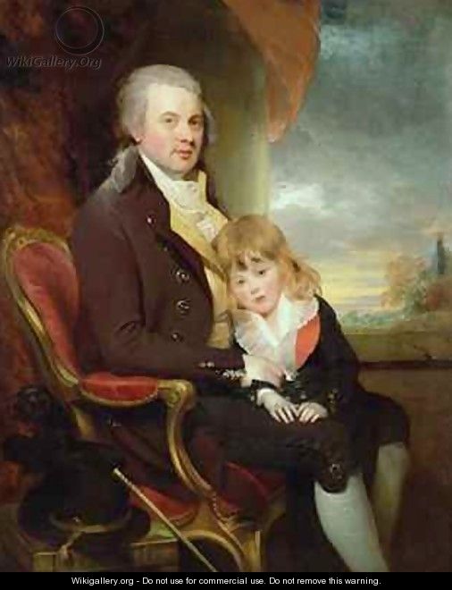 Edward George Lind and his Son, Montague - Sir William Beechey