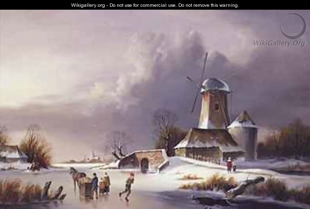 Dutch Frozen River Landscape 2 - David Beatty