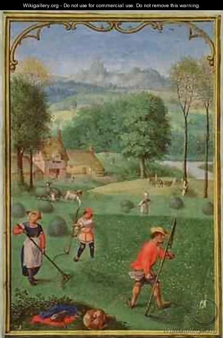 July harvest, sowing, from a Book of Hours - Simon Bening