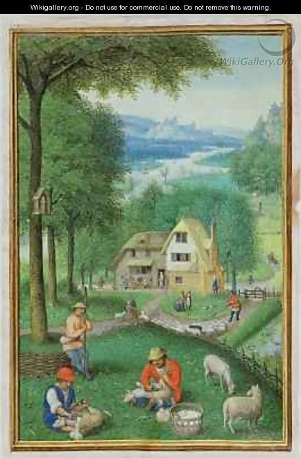 June shearing sheep, from a Book of Hours - Simon Bening