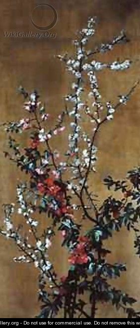 Japanese Cherry Tree and Hawthorn Branches - Jean Benner