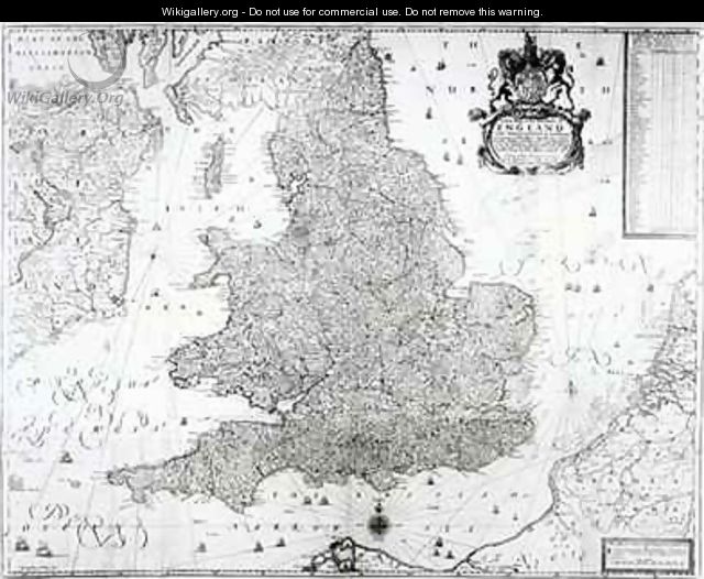 A New Map of the Kingdom of England and the Principalitie of Wales - William Berry