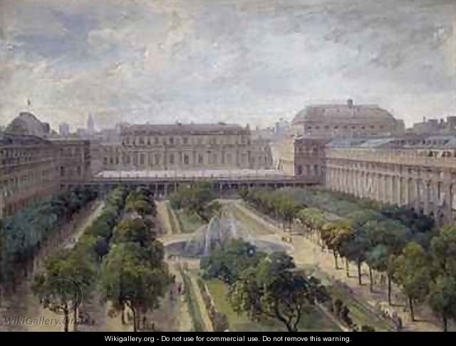 View of the Palais Royal, Paris - Jean Francois Armand Felix Bernard