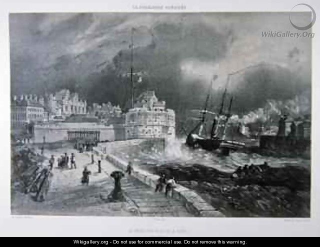 The Jetty at Le Havre - (after) Benoist, Felix