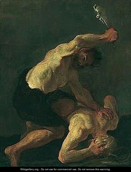 Cain Slaying Abel - Pierre Louis Cretey or Cretet