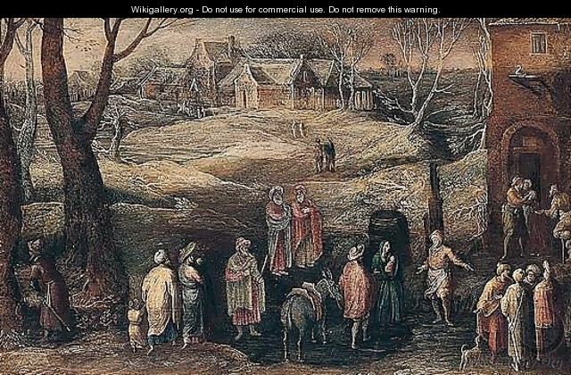 The Arrival At Bethlehem - Gillis Mostaert
