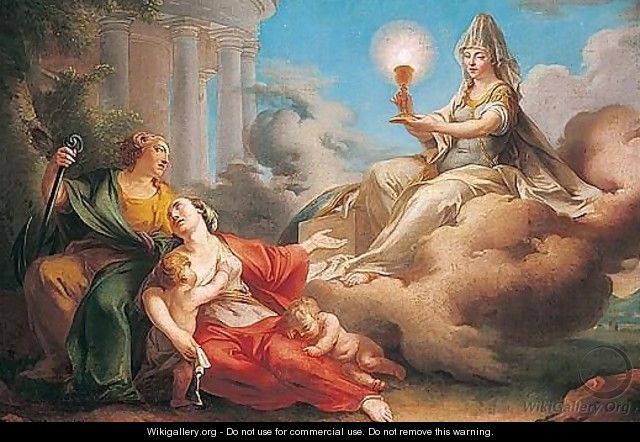 The Three Theological Virtues Faith, Hope And Charity - Clement-Louis-Marie-Anne Belle