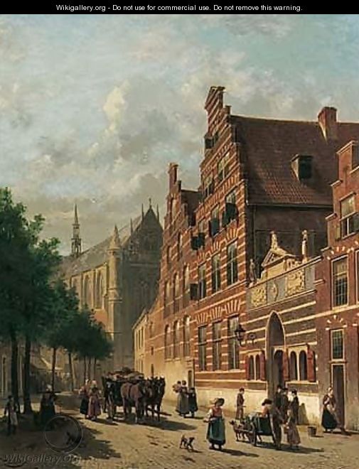 Stadgezicht Op Leiden (A Street Scene In Leiden) - Jacques Carabain